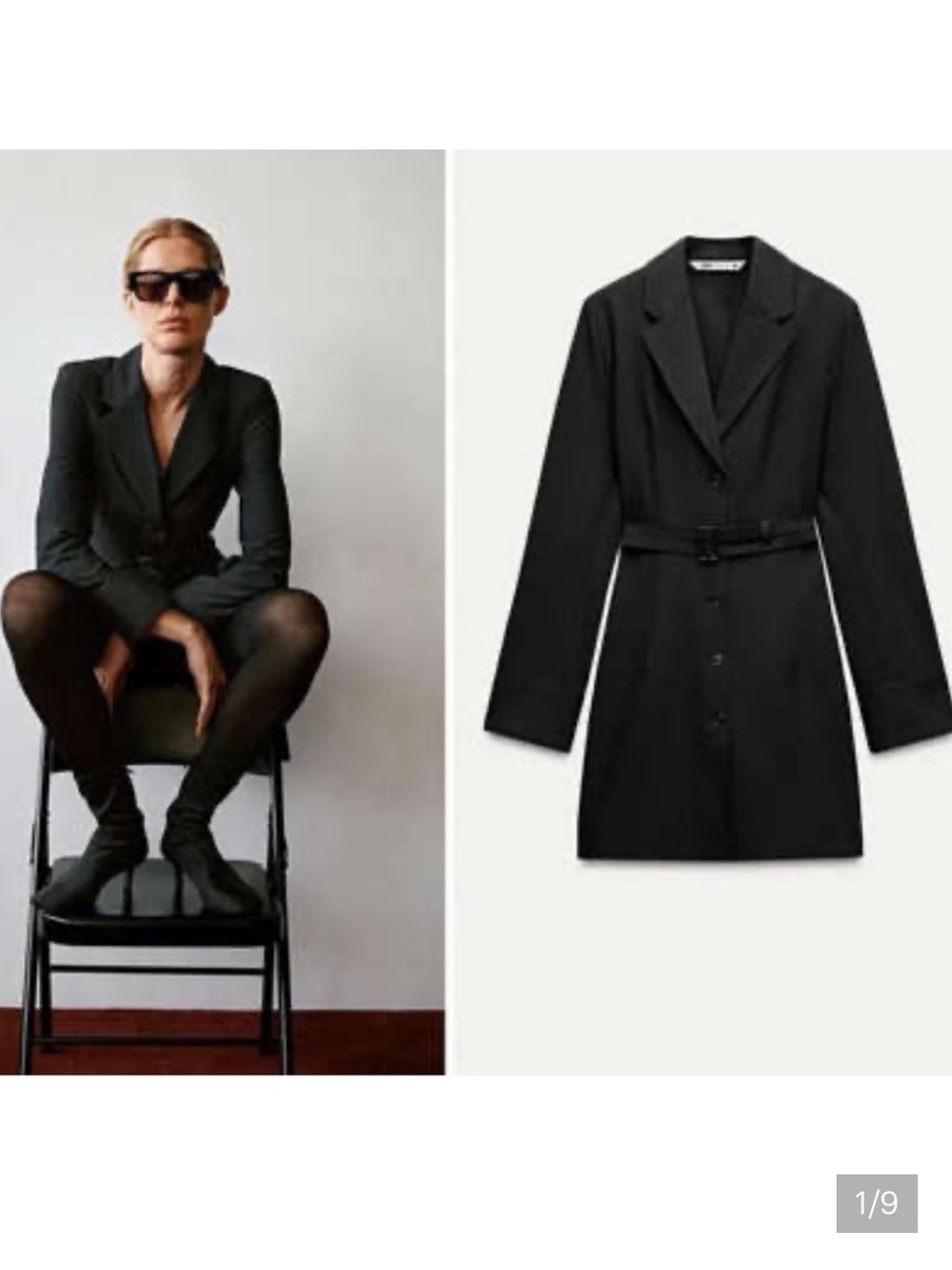 Zara NWT belted shirtdress ZW Collection 8792/510